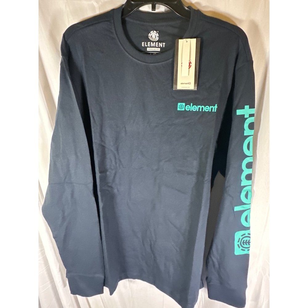 Element Mens Joint Long Sleeve T-Shirt - Blue, Size L, NWT